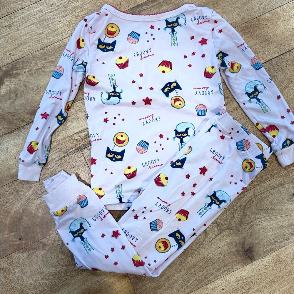 Pete the Cat Groovy Kids Pajamas - White with Red and Blue Accents - Picture 5 of 5